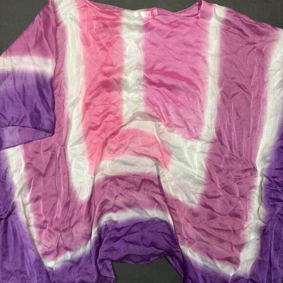 Coldwater Creek Women’s Long Sleeve Top – Pink & Purple Dynamic Pattern- Size M - Picture 4 of 5
